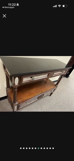 French Antique style Mahogany Marble LOUIS XVI STYLE CONSOLE TABLE