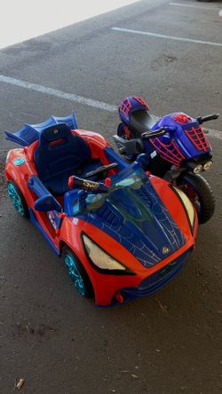 Kids Spiderman Car & Motorcycle