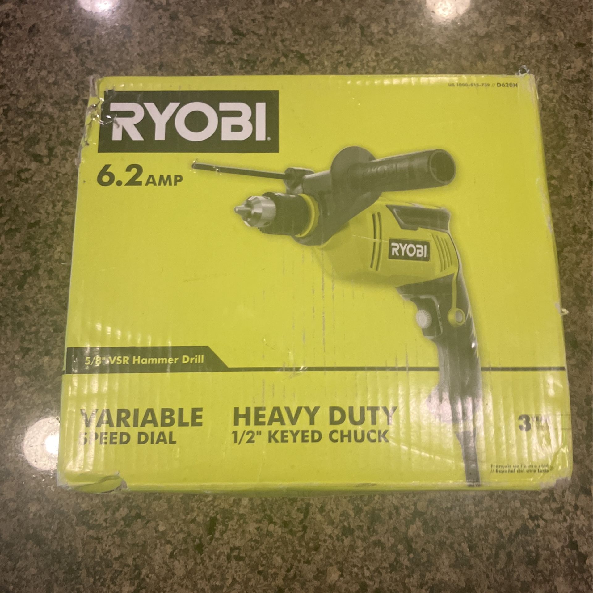 Ryobi D620h Ryobi Vsr Drill RYOBI 5/8” VSR Hammer Drill Brand New - Main Image