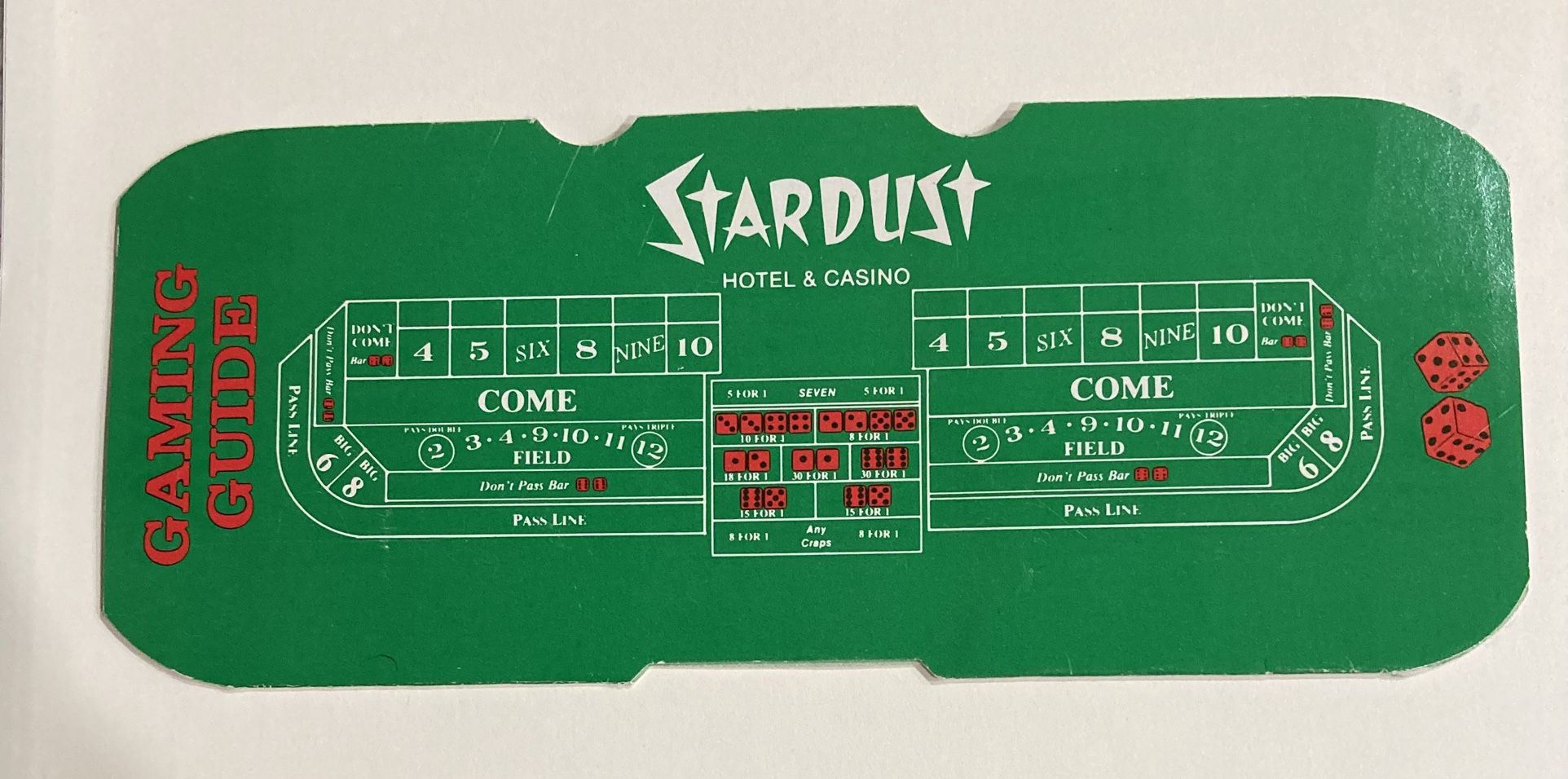 Vintage 1980’s Stardust Hotel & Casino Gaming Guide!