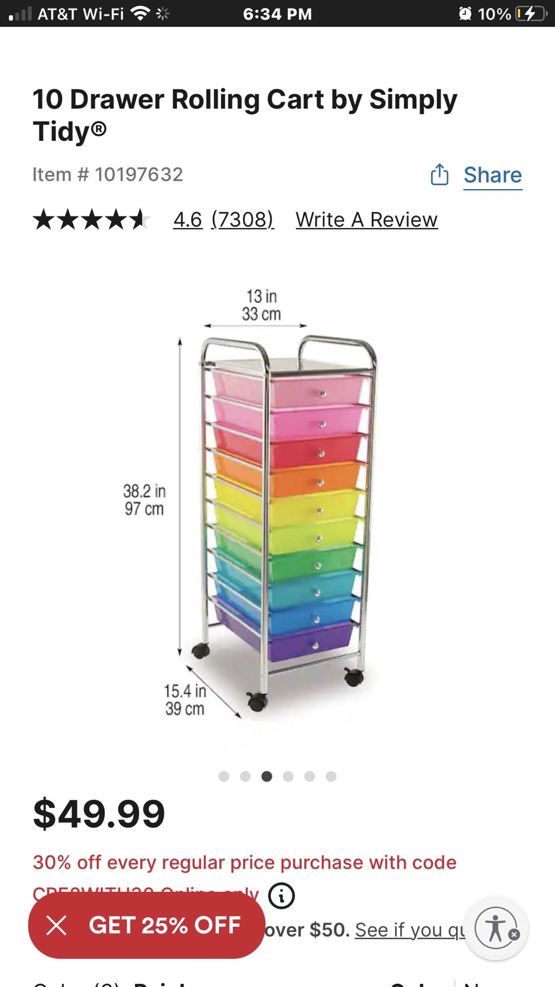 Drawer Rolling Cart