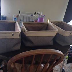 Fabric storage bins