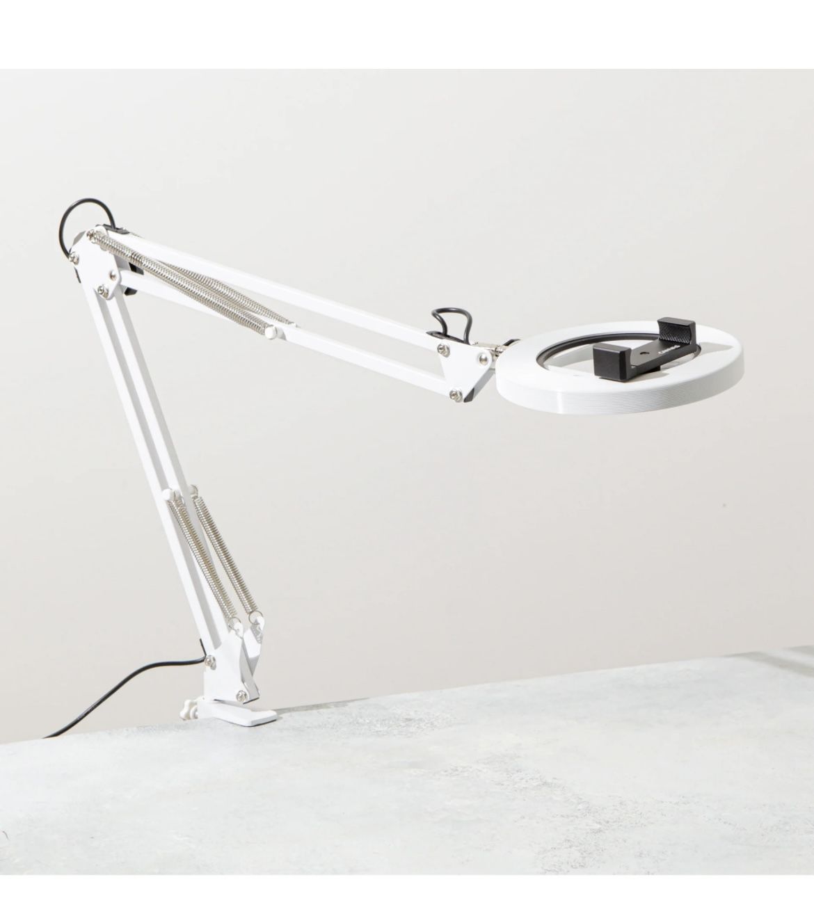 Black Canvas Lamp With Desk Clamp