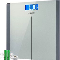 Etekcity Digital Body Weight Bathroom Scale, Large Blue LCD Backlight Display