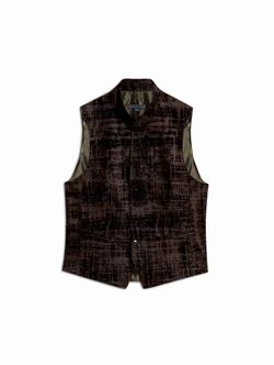 John Varvatos Glynn Vest Old Bark EU Size 48 MADE IN ITALY Retail $598 - CHECK THE MEASUREMENTS 