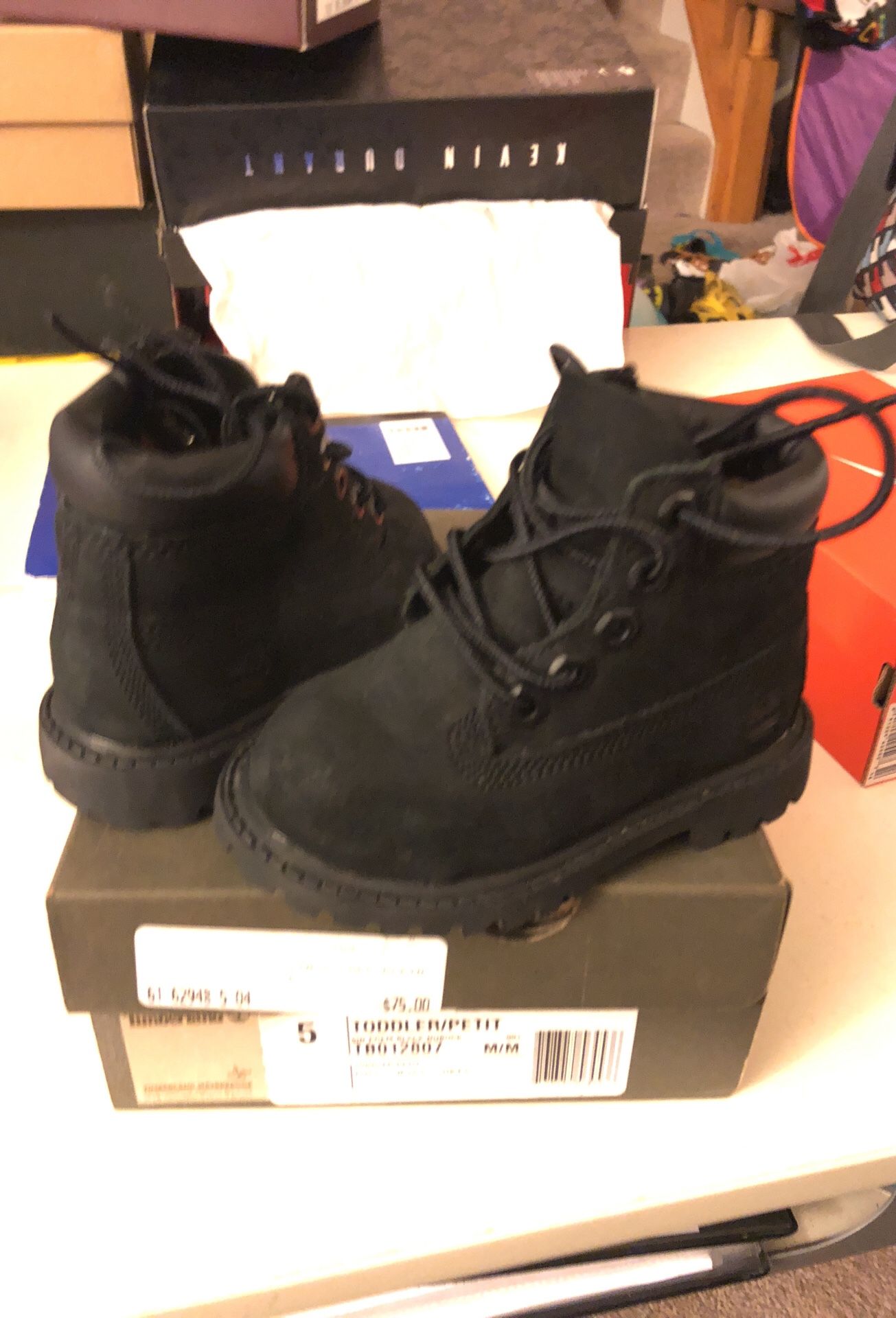 Toddler Black Timberland Boots 5c