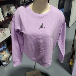 Jordan Jumpman Girls Youth Lilac Sweatshirt Sz 13 - 15 XL