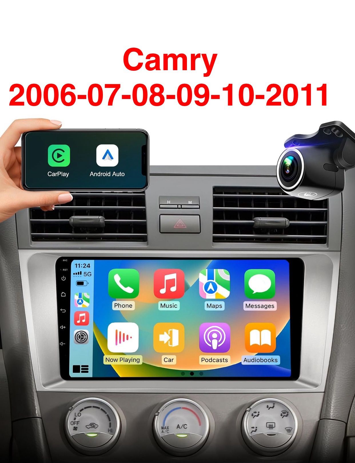 Wireless CarPlay Android Auto Screen Car 9” Camry 2006-07-08-09-10-2011🔥$96🔥PRICE WITHOUT INSTALLATION