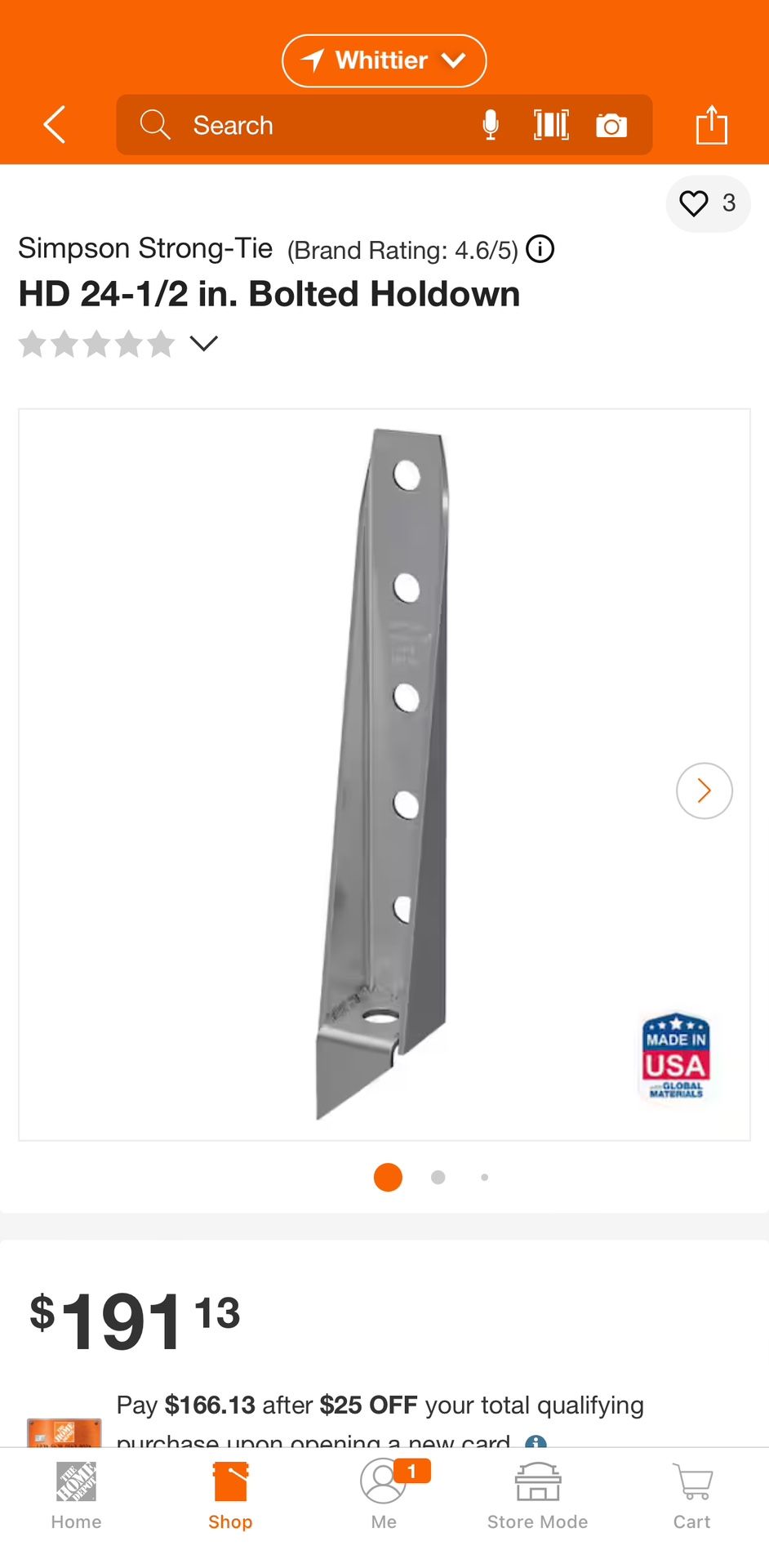 Simpson Strong-Tie Holdown HD19