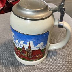  Ansbach Beer Stein with Pewter Lid