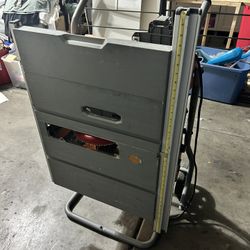 RIDGID 10 in. Portable Jobsite Table Saw with Rolling Stand