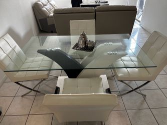 Dinner table with chairs included