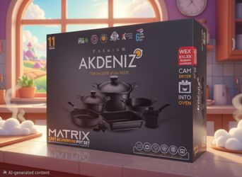 Akdeniz Matrix Cast Aluminium Pot Set 11-Piece
