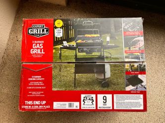 3 burner gas grill with propane tank