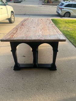 Large family dining table seats up to 8