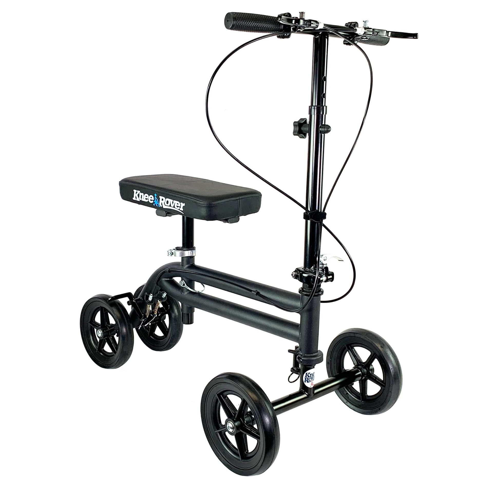 Knee Scooter Steerable Knee Walker for Adults for Foot Surgery, Broken Ankle, Foot Injuries - Foldable Knee Rover Scooter for Broken Foot Injured Leg
