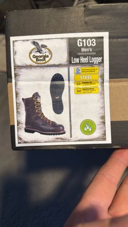 Brand New Georgia Low Heel Logger Boots