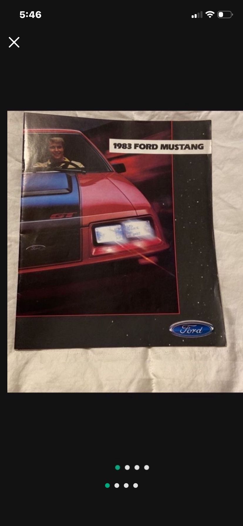Original Factory Ford 1983 Mustang Brochure