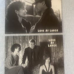 Love At Large 11x14 Lobby Cards 2pc Tom Berenger 1990 Orion Pictures