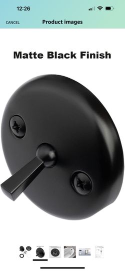 Bath Tub Trip Lever Drain Trim Kit New In Box Matte Black