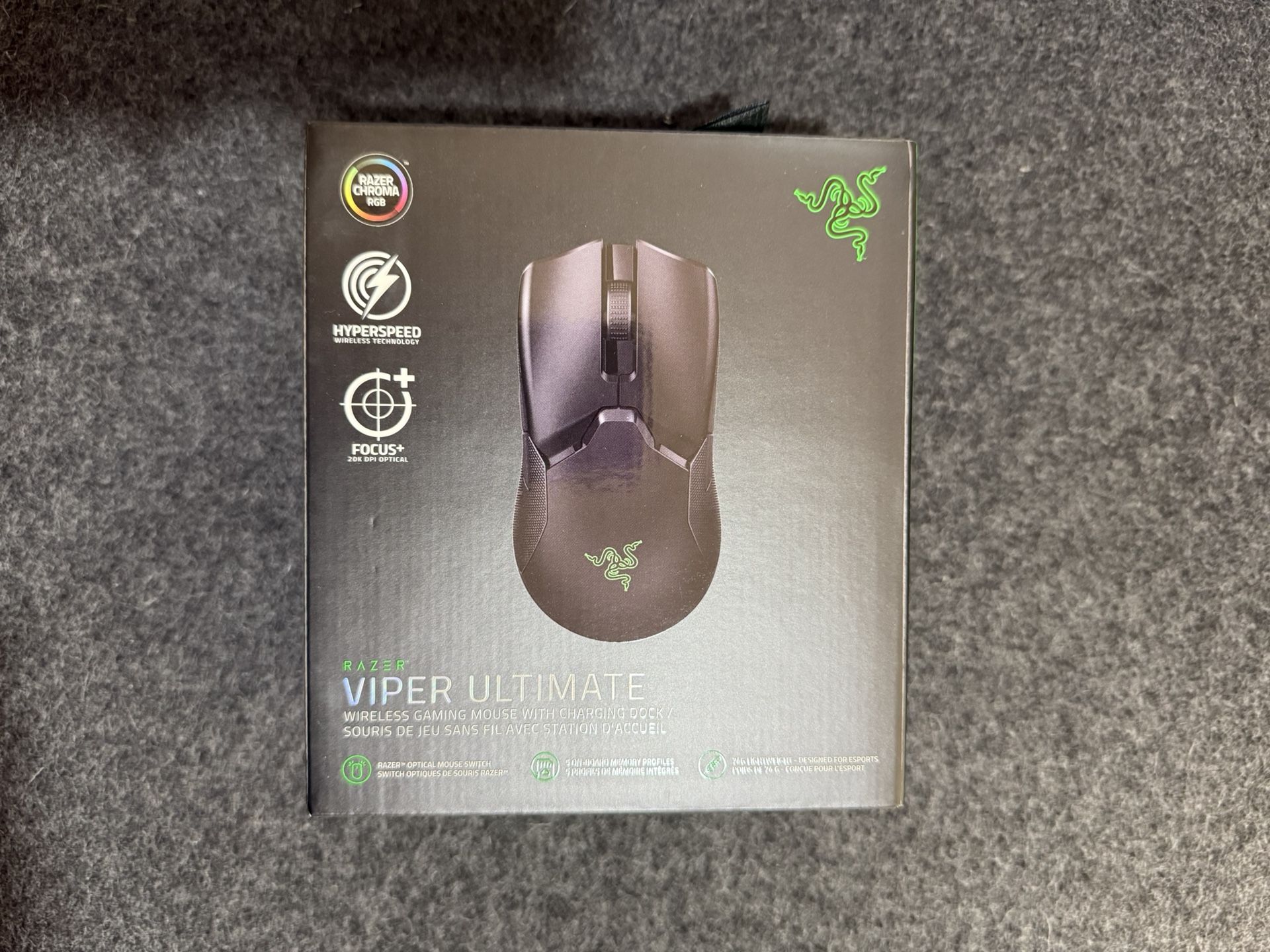 Razer Viper Ultimate Ultralight Wireless Gaming Mouse with Charging Dock