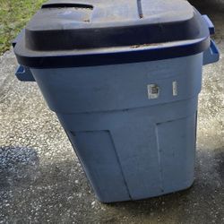 Trash Can With Yard/plant/insect Stuff Inside