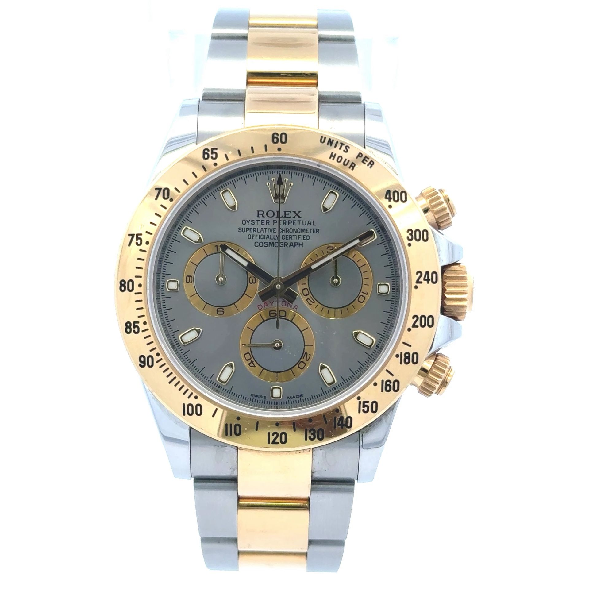 Rolex Cosmograph Daytona Men's Watch - 116523 Scrambled Serial Two Tone Slate