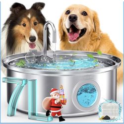 1.8 gal Stainless Steel Dog Water Fountain