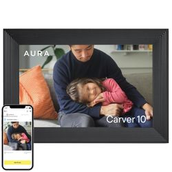 Aura Carver 10.1" WiFi Digital Photo Frame - Gravel, 1280x800 HD Display