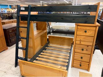 Wood Twin Loft Bed w/Trundle