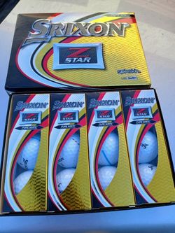 New Golf Balls - Box Of 12 Srixon Z Star Balls, and 6 Taylor Made Project (a) Balls
