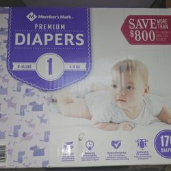 Baby Diapers Size 1  8-14lbs 176 Diapers