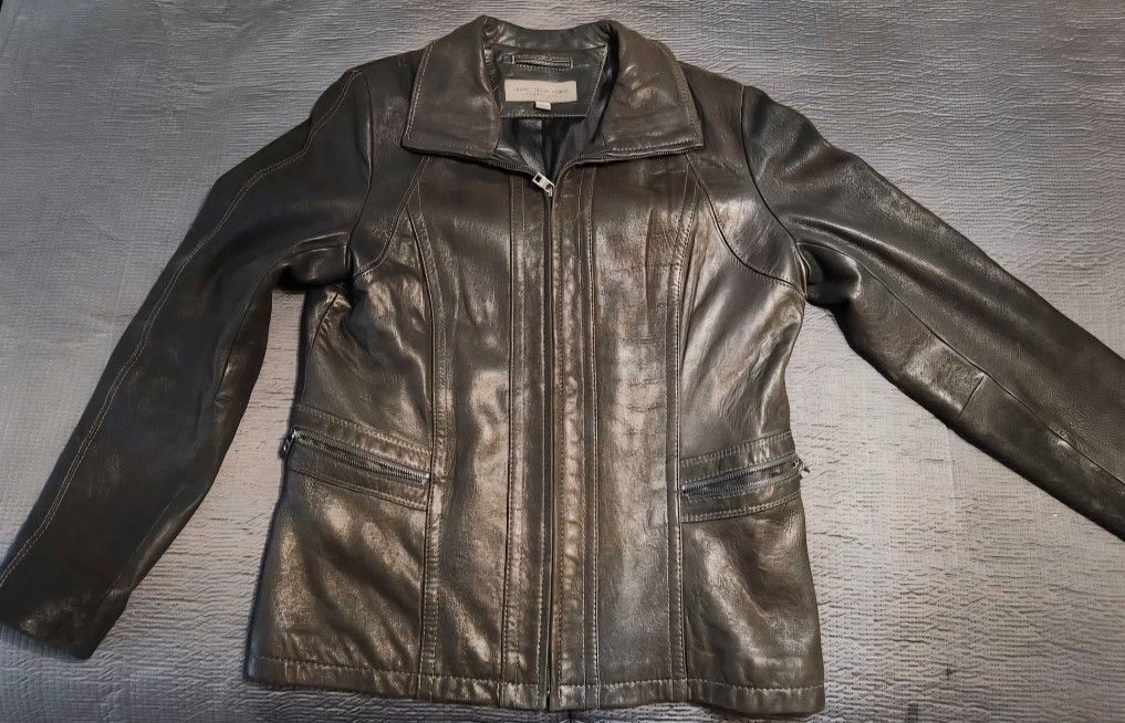 Womens Leather Jacket, Size Large