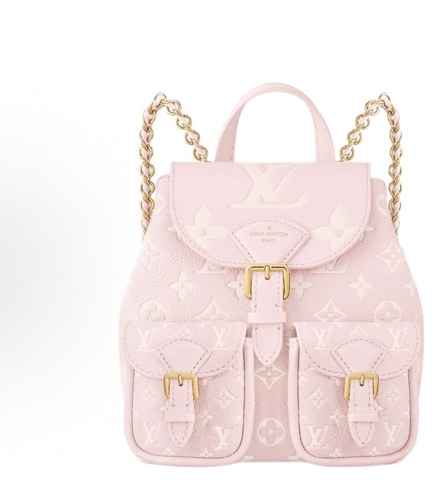 LOUIS VUITTON BACKUP Letter Embossed Magnetic Buckle Flip Open and Closkin Backpack Women's(756)56
