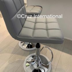 New 2 Gray Bar Stools 