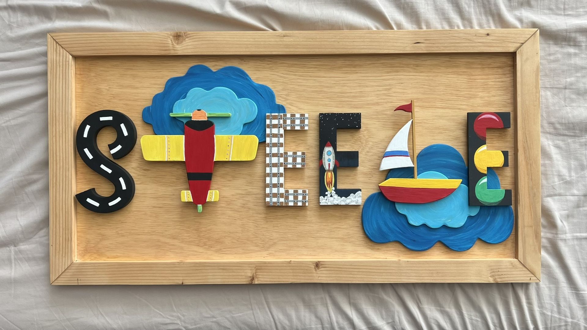 CUSTOM PAINTED WOOD BABY NAME SIGNS