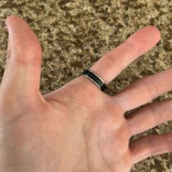 Silver Ring With Black Ring