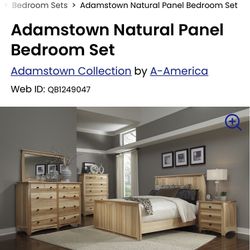 AAmerican Set / King Bed Frame, Two Side Tables And Dresser 