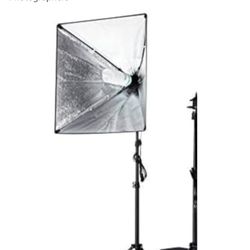 700W Photography Softbox Studio Lighting Kit 24"X24", Proxelle Professional Photography Soft Box Light Set Photo Shoot Standing Lights Equipment for P