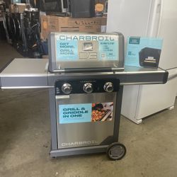 Bbq Grill 3/1 Infrared And Flat Top And Charcoal Charbroil Stainless Steel X Cove R