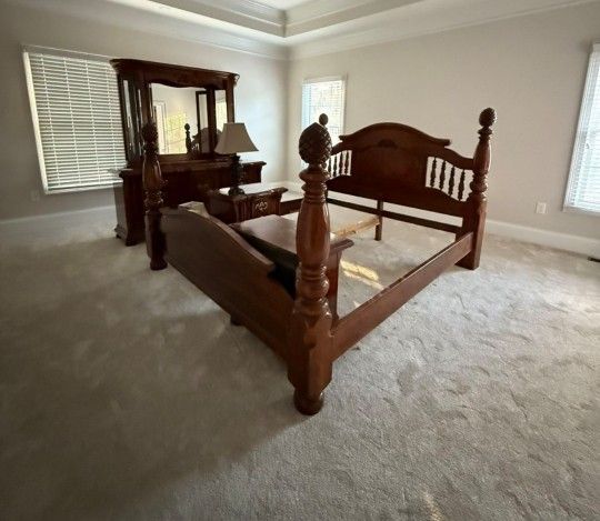 Solid Wood King Size Bed Frame