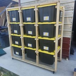 12 Bin Storage Rack Bins Included 