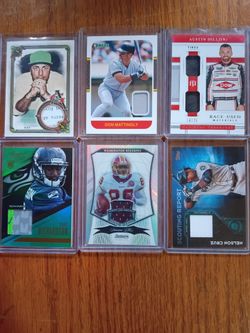 6 Different Relic/Patch Sports Cards