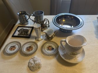 Lot Of Antique Home Collectors Items Vase Mugs  