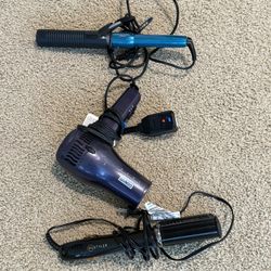 Bundle Instyler Pro Rotating Iron Hair, Curling Iron, Hair Dryer 