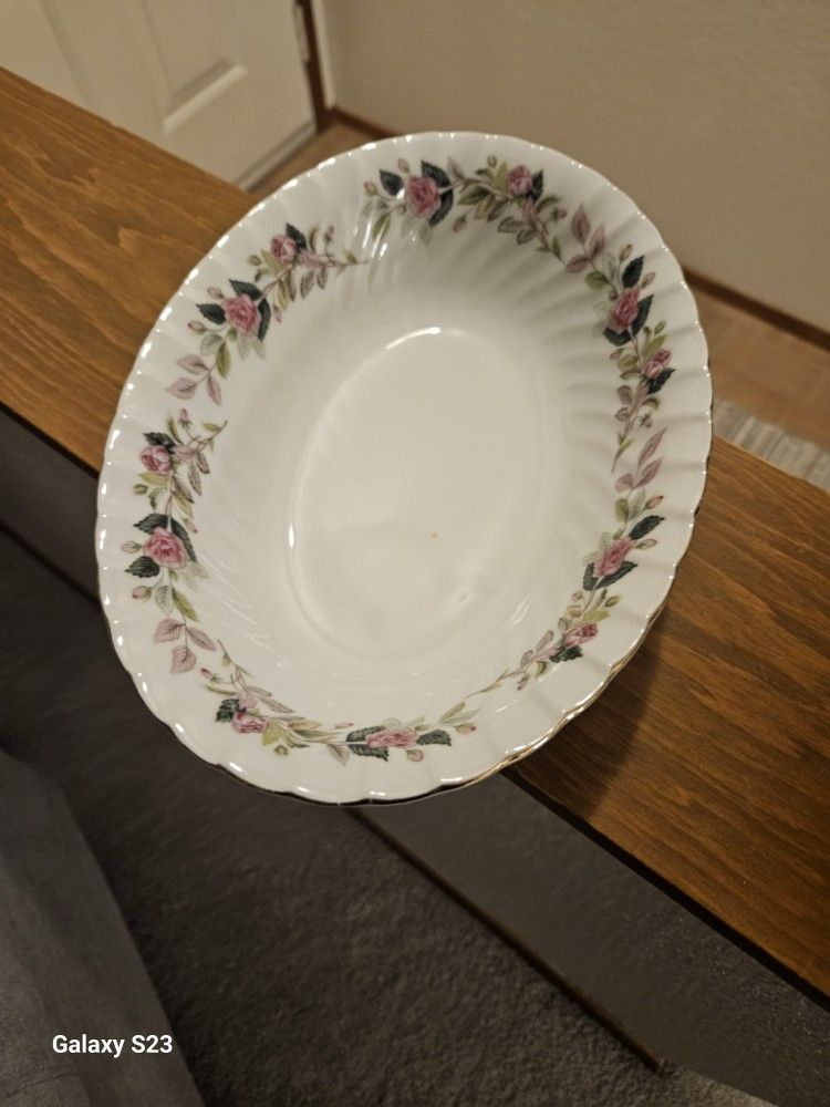 Vintage Creative Pink Roses Sercing Bowl