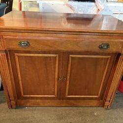 Vintage Cabinet With Pull Out Table 