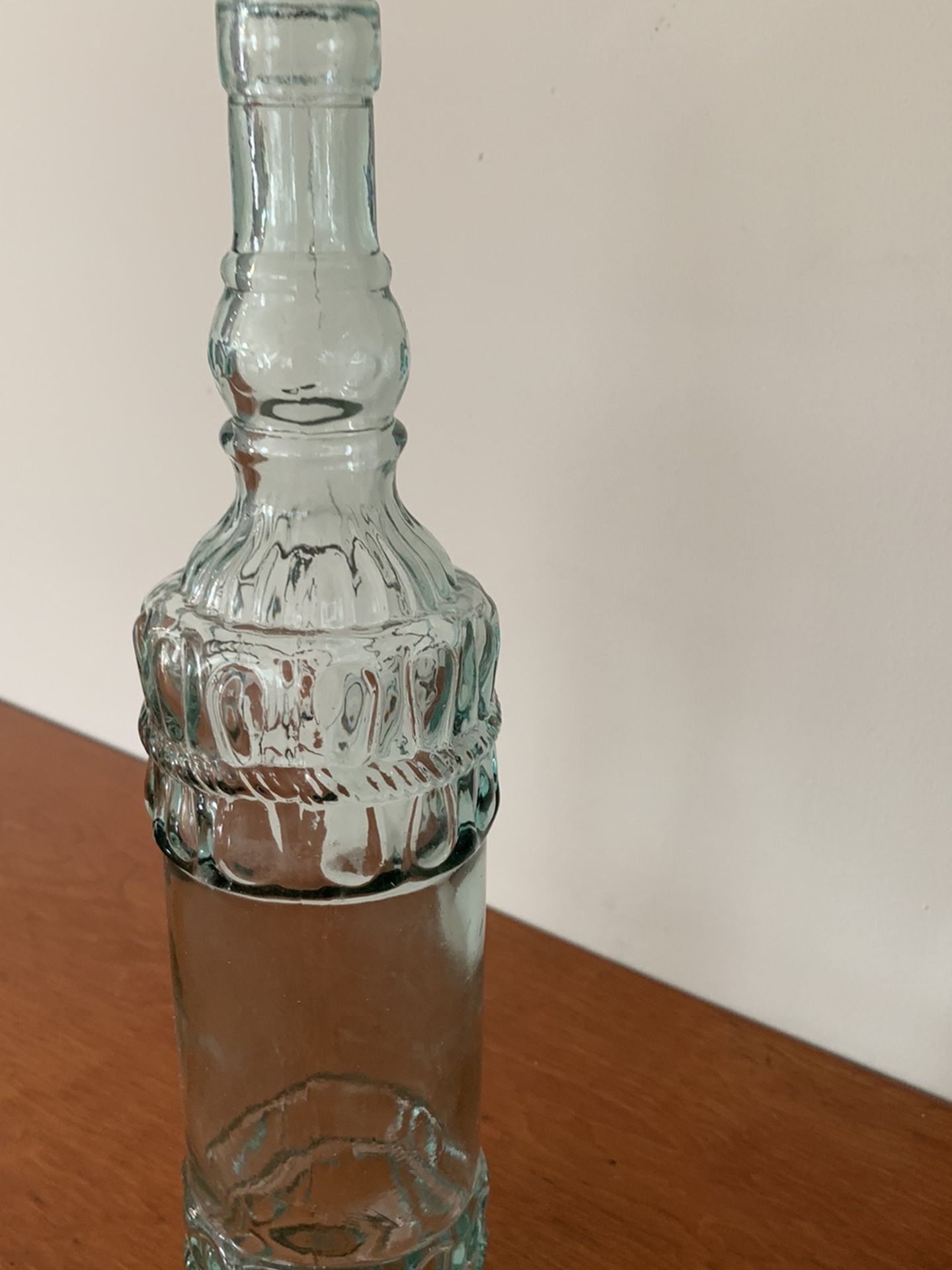 Ornate class bottle 13 inches tall