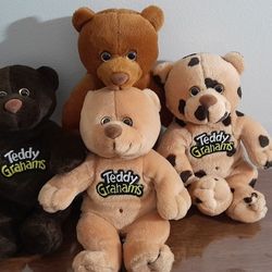 Teddy Graham 7'inch plush bears ( set of 4)