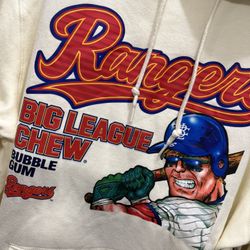 MLB Texas Rangers Men’s XL Big League Chew Bubble Gum Hoodie